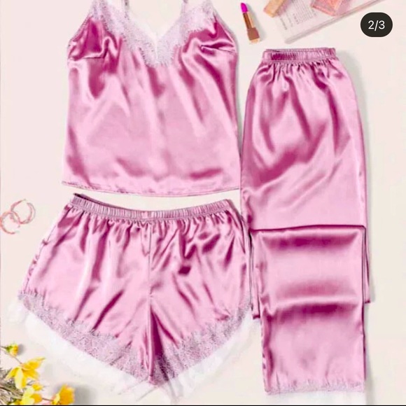 Satin Pajama Sets - Picture 1 of 2